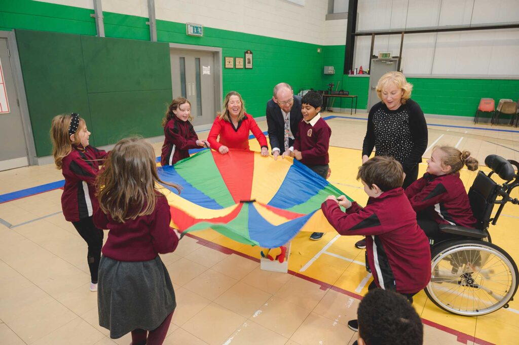 Students playing in the gym at Moyderwell Mercy Primary School
